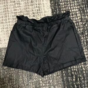 Black Paper Bag Shorts